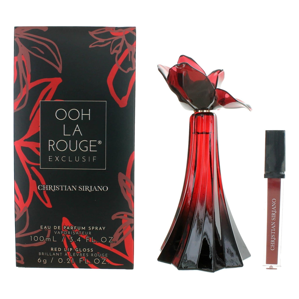 Ooh La Rouge Exclusif by Christian Siriano, 3.4oz EDP Spray women with Lip Gloss - OleBella