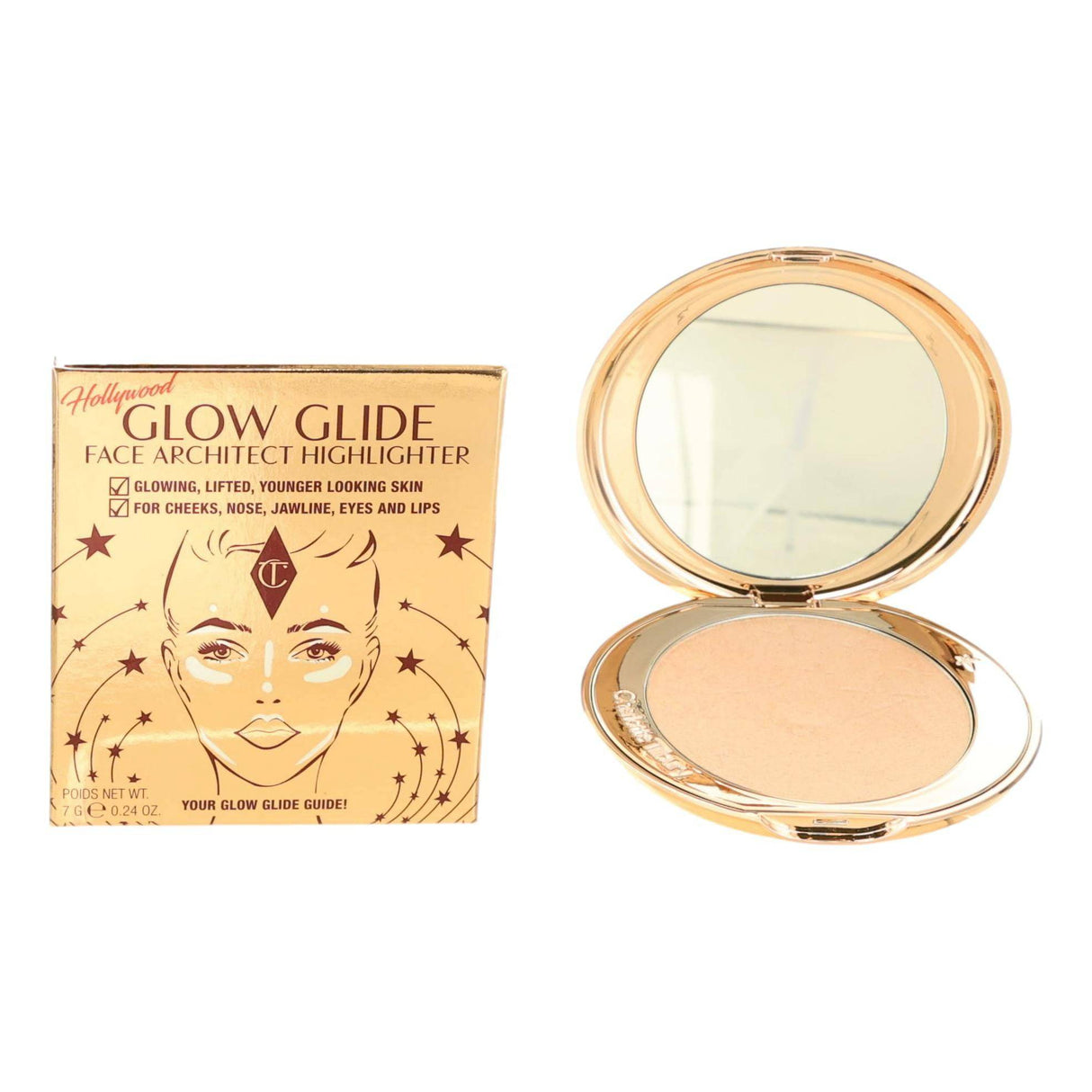 Charlotte Tilbury Glow Glide, .24oz Highlighter - Champagne Glow - OleBella