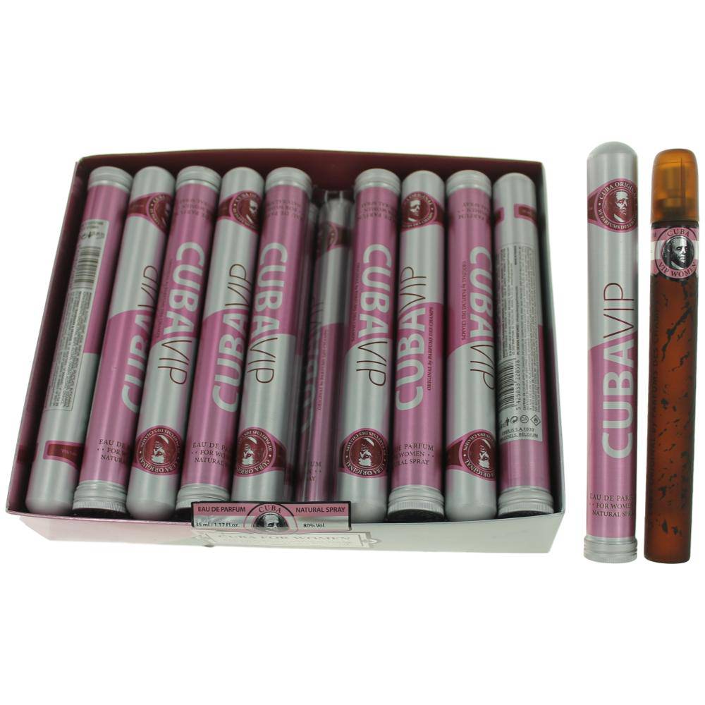 Cuba VIP by Cuba, 1.17 oz EDT Spray for Women. Pack of 20 - OleBella