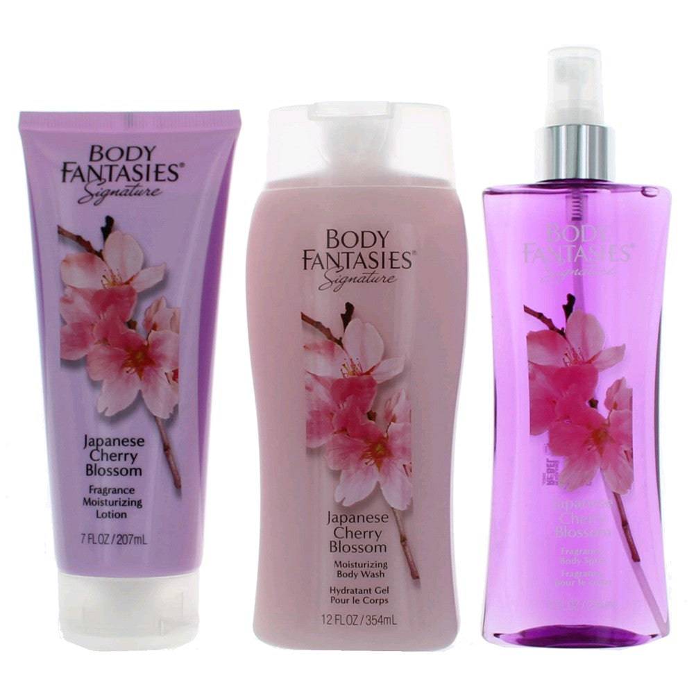 Japanese Cherry Blossom by Body Fantasies, 3 Piece Set for Women - OleBella