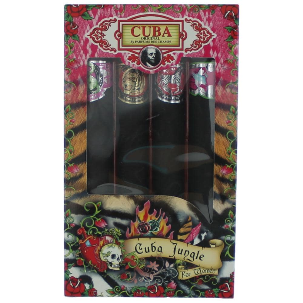 Cuba Original by Cuba, 4 Piece Gift Set for Women (Jungle) - OleBella