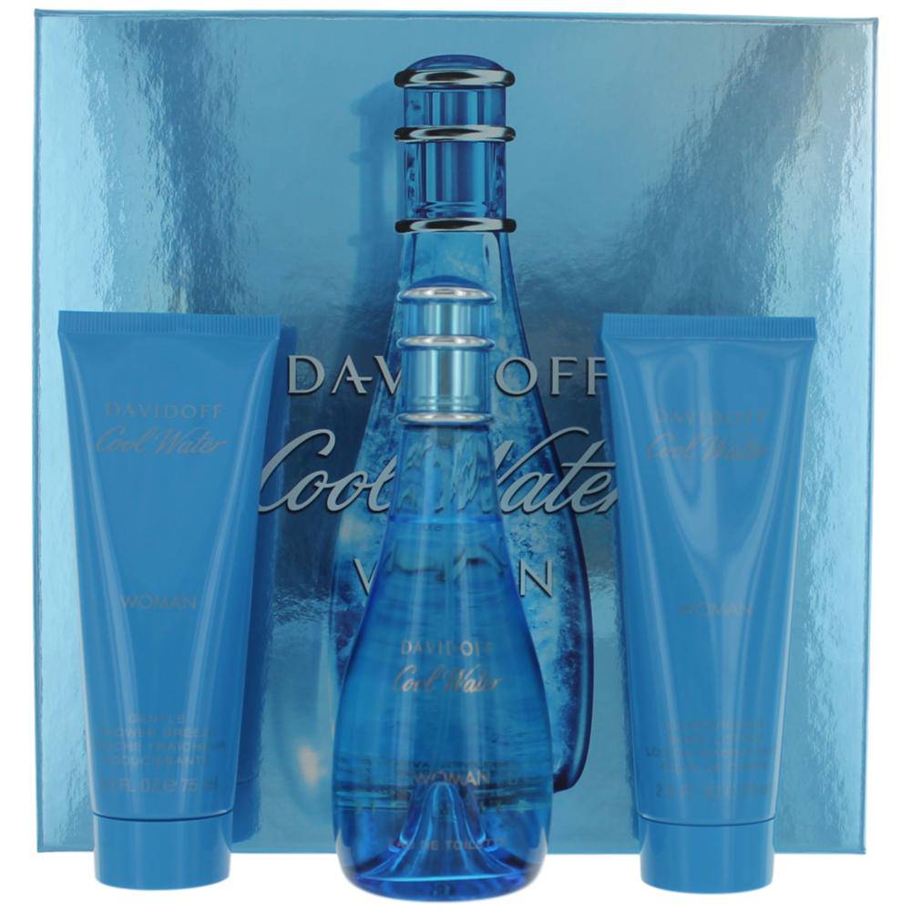 Cool Water by Davidoff, 3 Piece Gift Set for Women - OleBella
