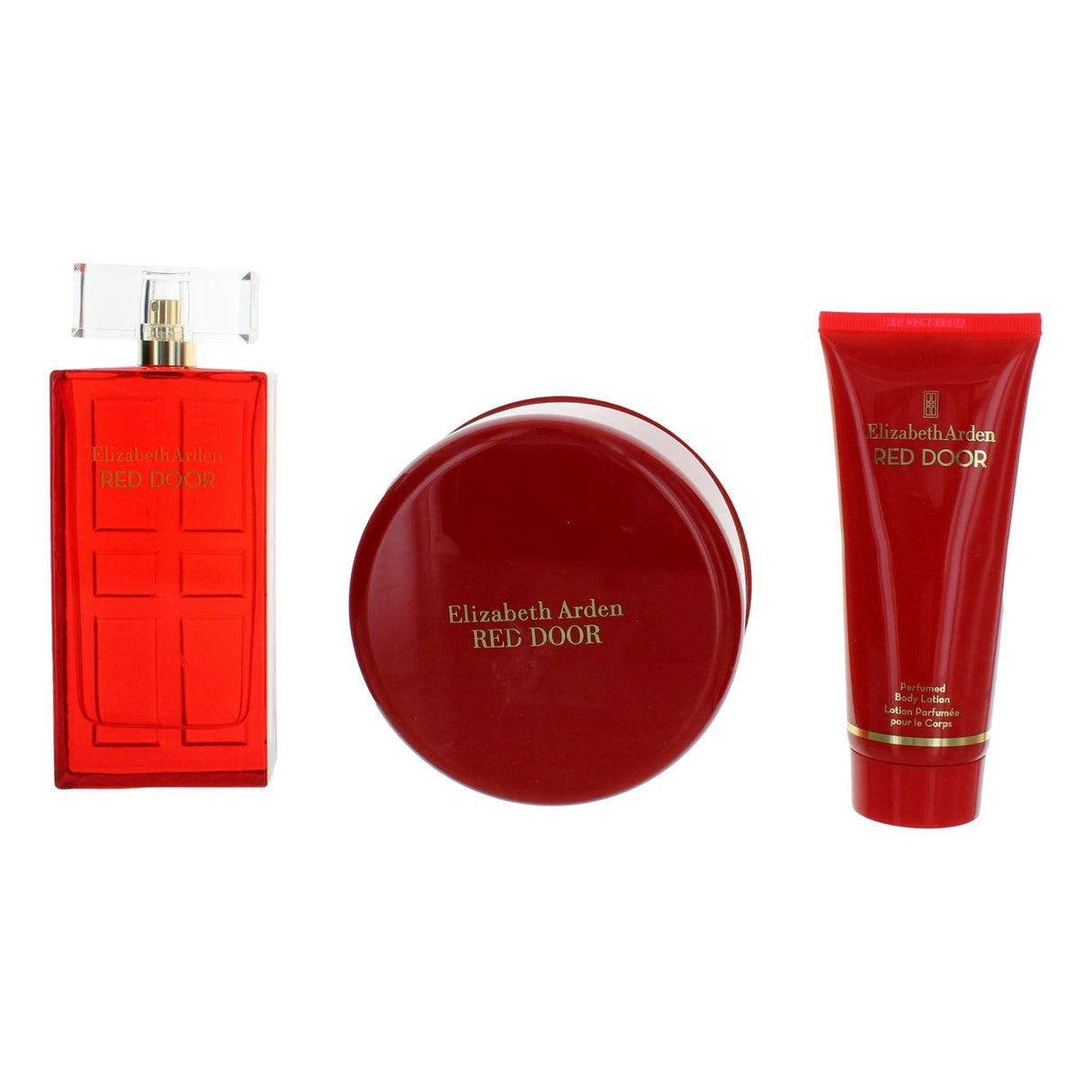 Red Door by Elizabeth Arden, 3 Piece Gift Set for Women with Powder - OleBella