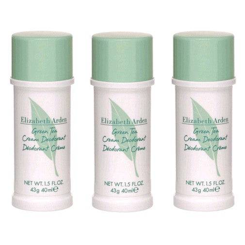 Green Tea by Elizabeth Arden, 3x1.5oz (4.5oz total) Cream Deodorant women - OleBella