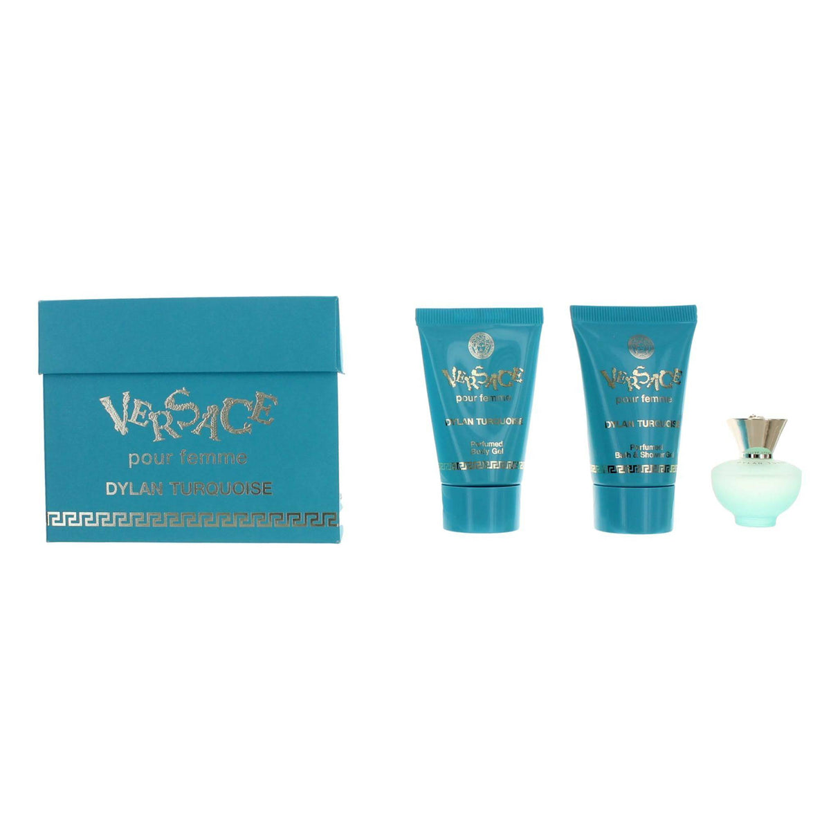 Versace Dylan Turquoise by Versace, 3 Piece Miniature Gift Set women - OleBella