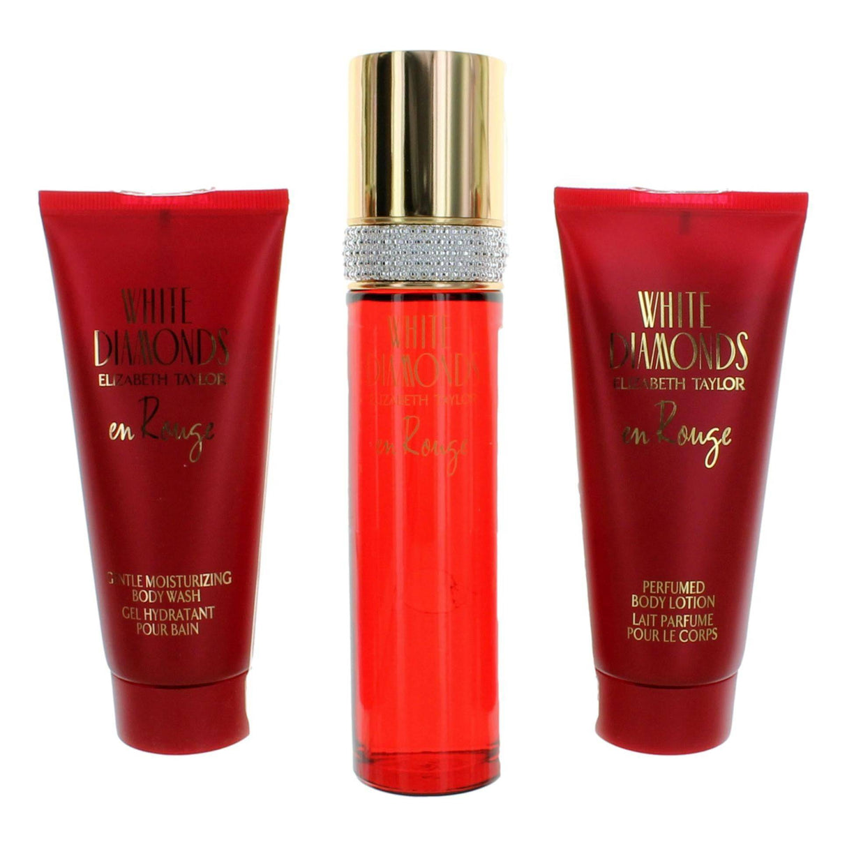 White Diamonds En Rouge by Elizabeth Taylor, 3 Piece Gift Set women - OleBella