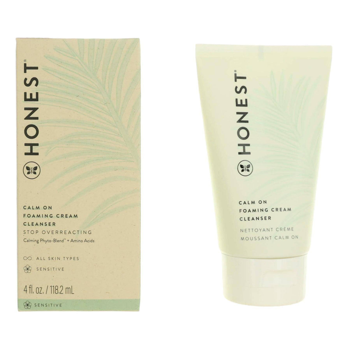 Honest Calm On Foaming Cream Cleanser by Honest, 4 oz Face Cleanser - OleBella