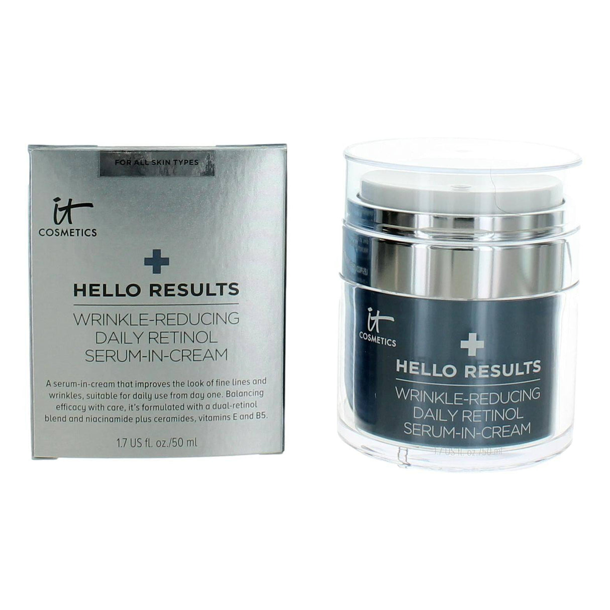 It Cosmetics Hello Results, 1.7oz Wrinkle Reducing Daily Retinol Serum in Cream - OleBella