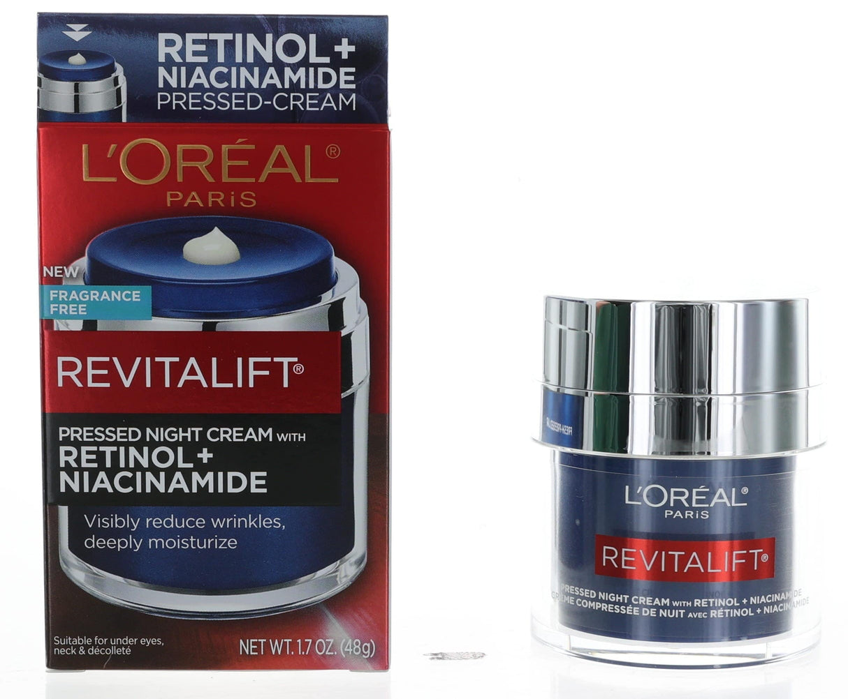 L'Oreal Revitalift, 1.7oz Pressed Night Cream with Retinol + Niacinamide - OleBella