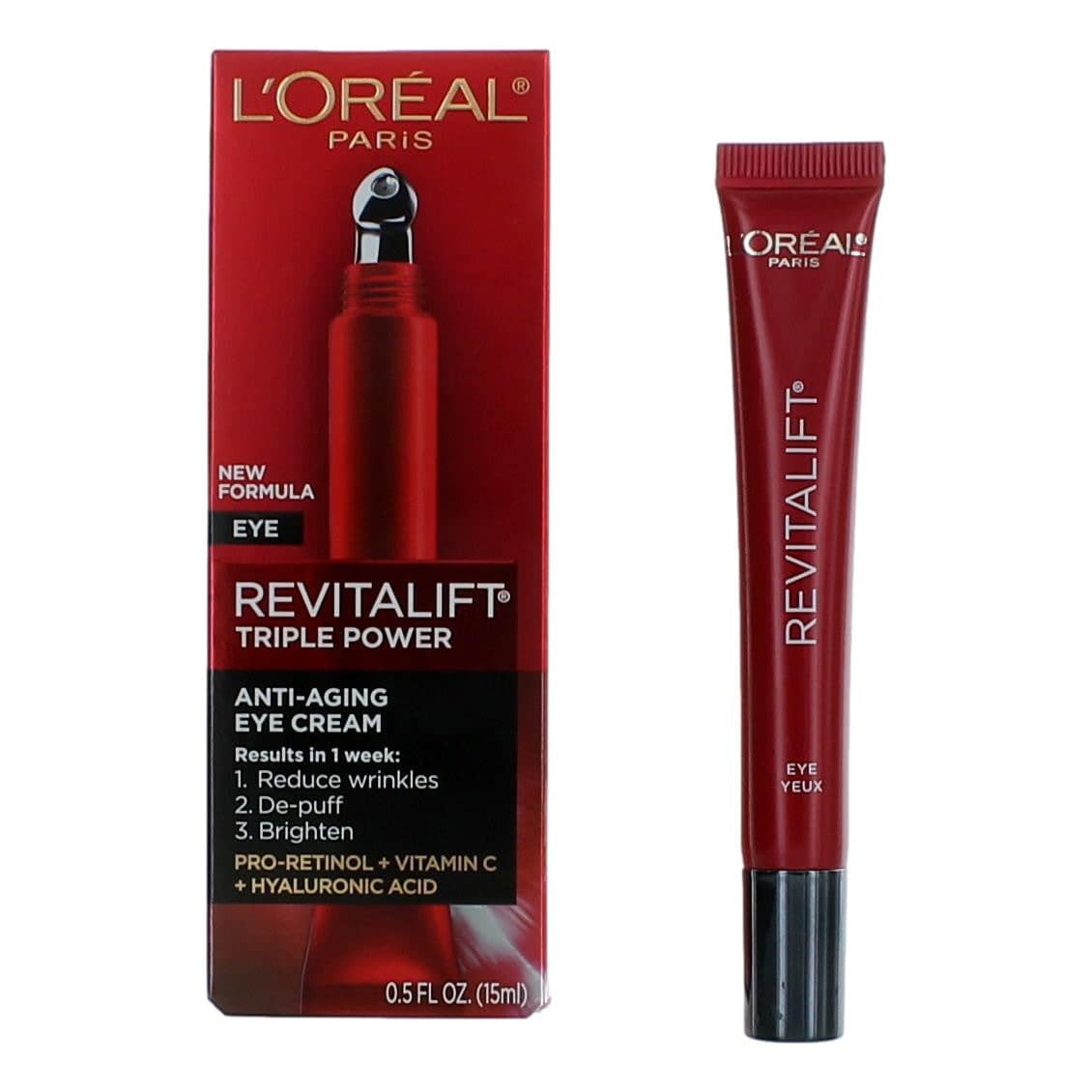 L'Oreal Revitalift Triple Power by L'Oreal, .5 oz Anti-Aging Eye Cream - OleBella