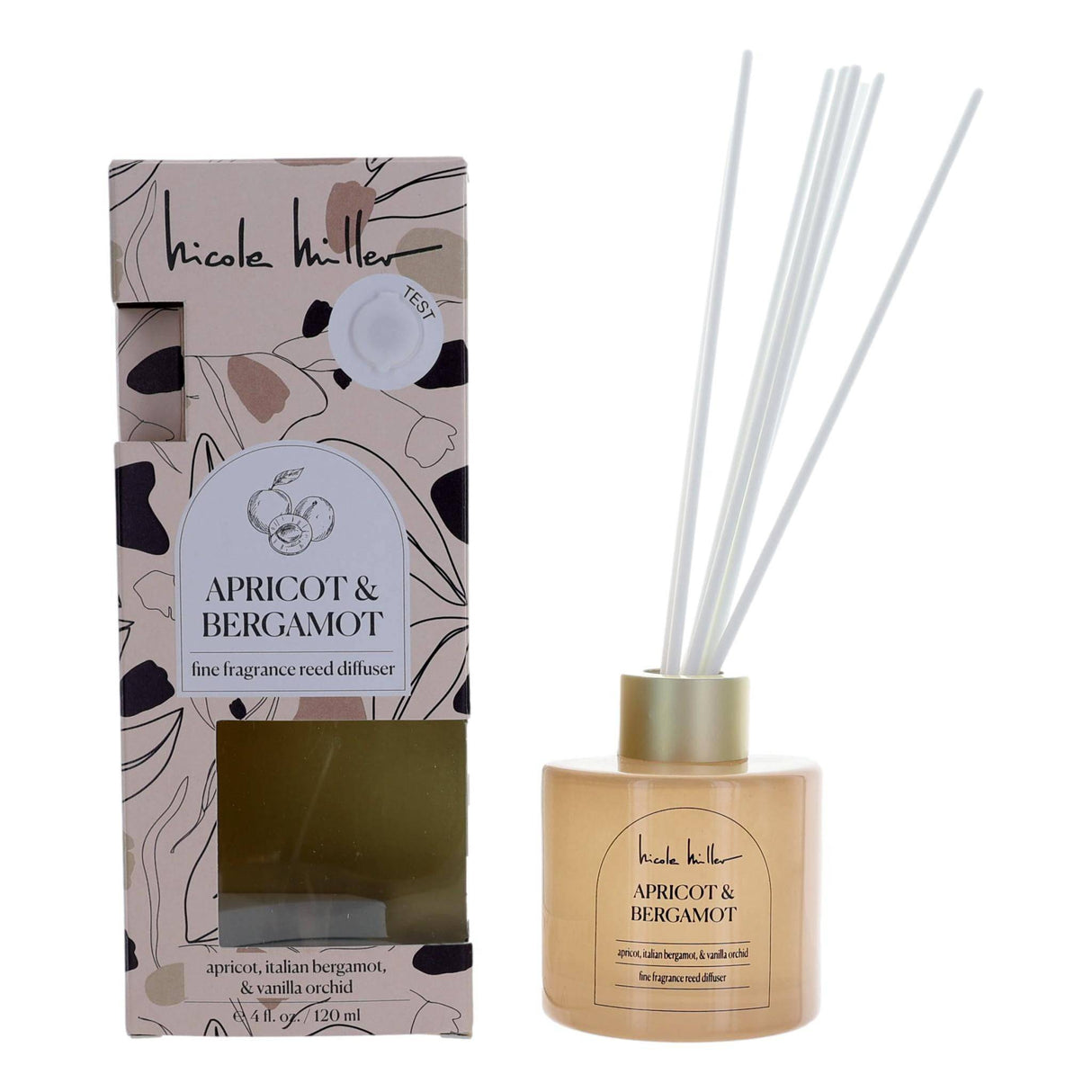 Apricot & Bergamot by Nicole Miller, 4 oz Reed Diffuser - OleBella