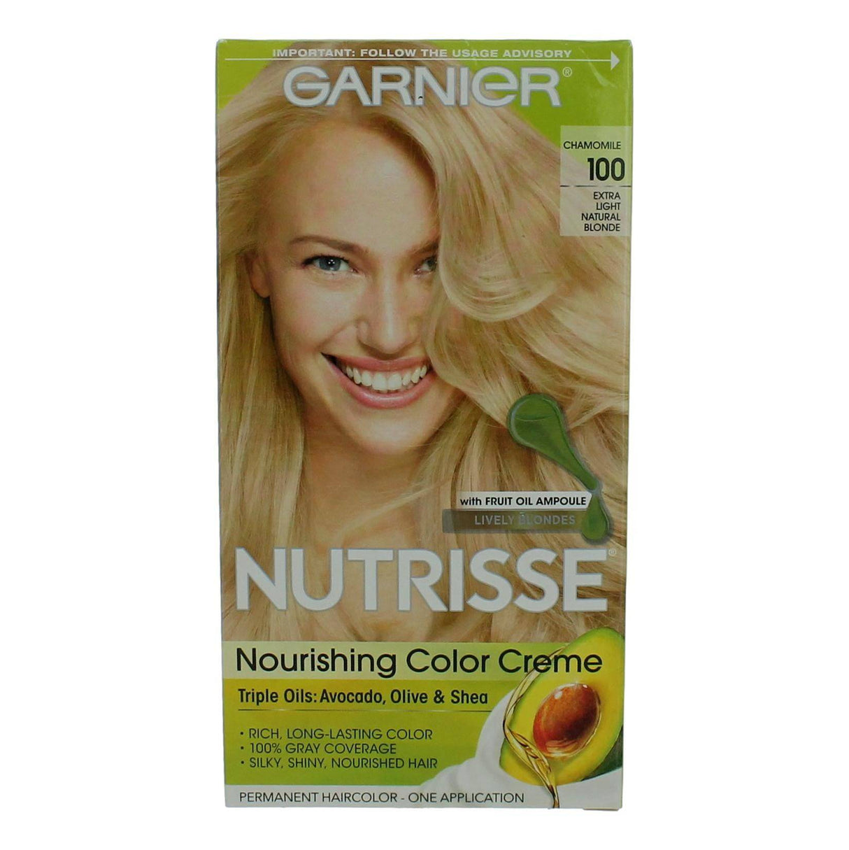 Garnier Hair Color Nutrisse Coloring Creme by Garnier, Hair Color- Chamomile 100 - OleBella