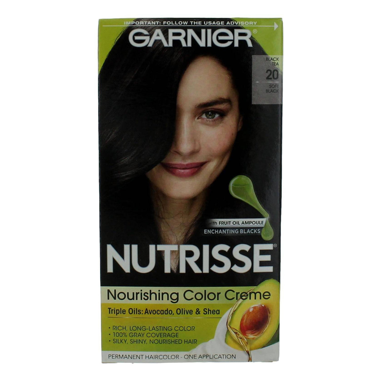 Garnier Hair Color Nutrisse Coloring Creme by Garnier, Hair Color- Black Tea 20 - OleBella
