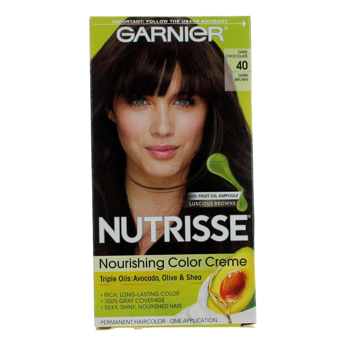 Garnier Hair Color Nutrisse Coloring Creme by Garnier, Hair Color- Dark Chocolate 40 - OleBella