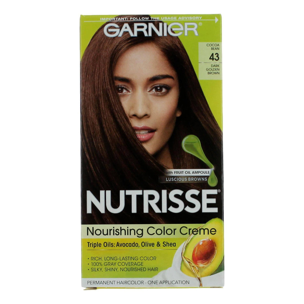 Garnier Hair Color Nutrisse Coloring Creme by Garnier, Hair Color- Cocoa Bean 43 - OleBella