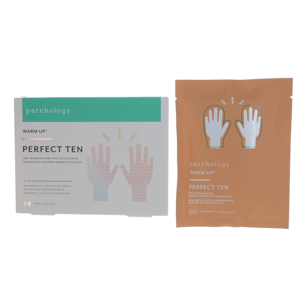 Patchology Warm Up Perfect Ten, Self Warming Hand and Cuticle Mask- 1 Sheet - OleBella
