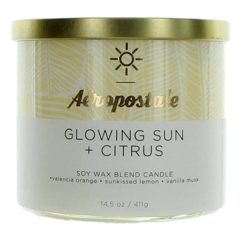 Aeropostale 14.5 oz Soy Wax Blend 3 Wick Candle- Glowing Sun & Citrus - OleBella