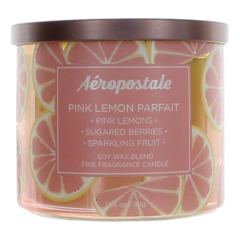 Aeropostale 14.5 oz Soy Wax Blend 3 Wick Candle- Pink Lemon Parfait - OleBella
