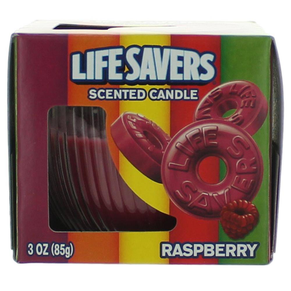 Life Savers Scented Candle 3 oz Jar - Raspberry - OleBella