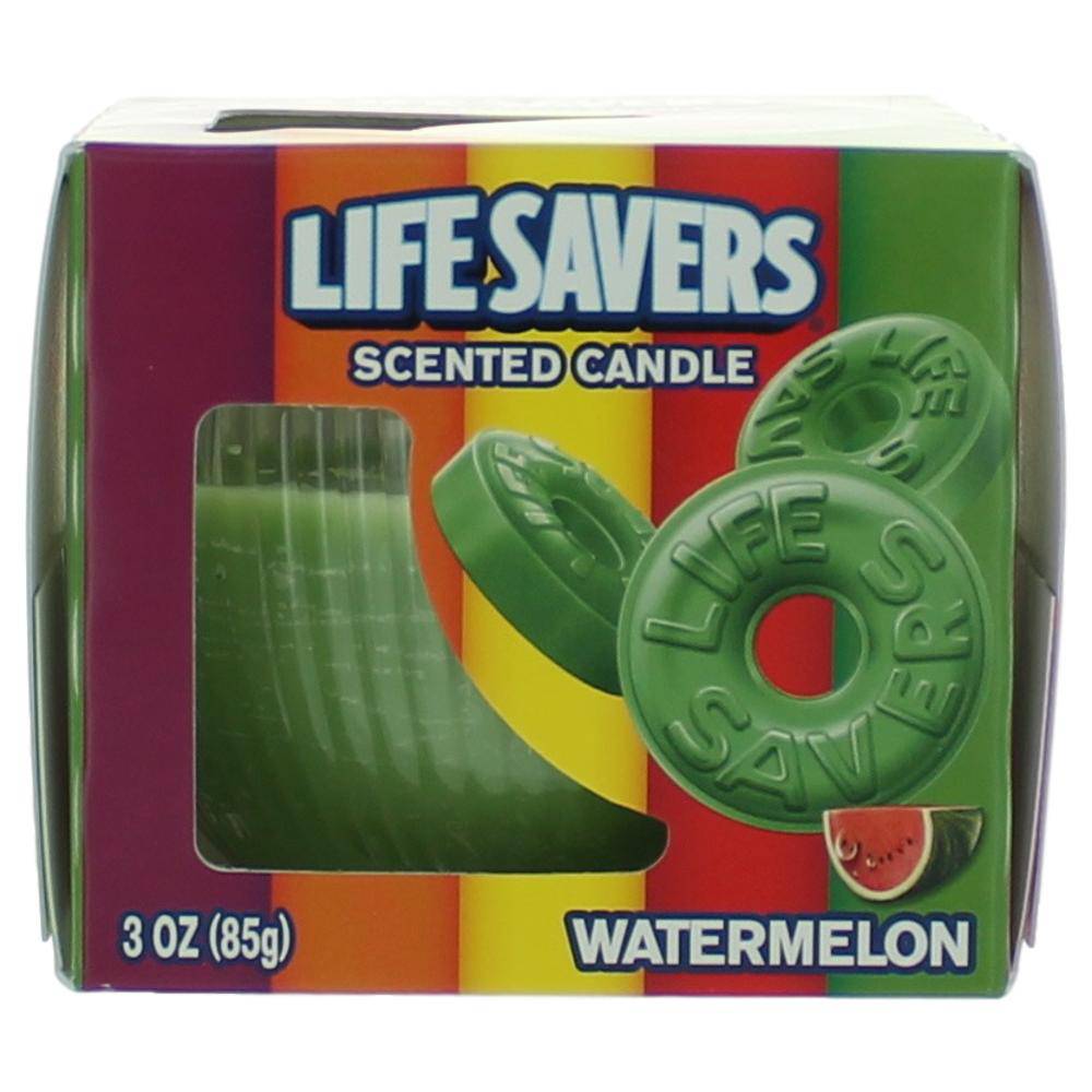 Life Savers Scented Candle 3 oz Jar - Watermelon - OleBella