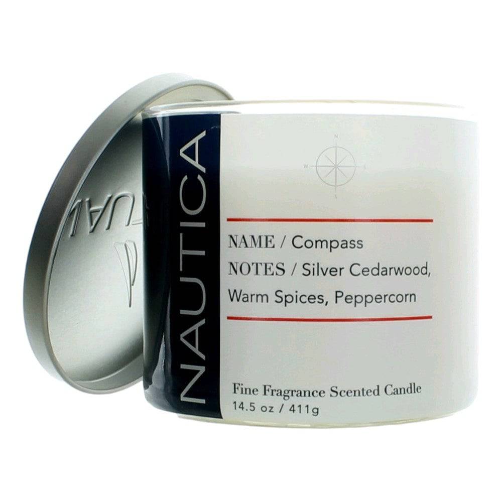 Nautica 14.5 oz Soy Wax Blend 3 Wick Candle - Compass - OleBella