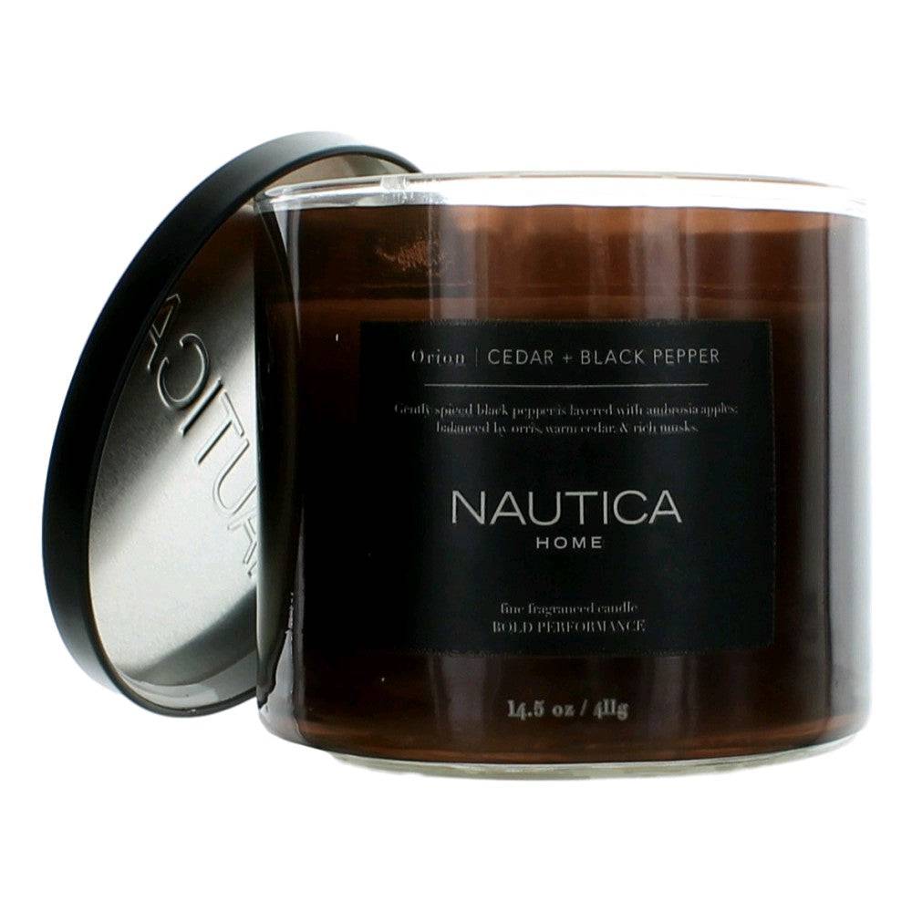 Nautica 14.5oz Soy Wax Blend 3 Wick Candle - Orion Cedar & Black Pepper - OleBella