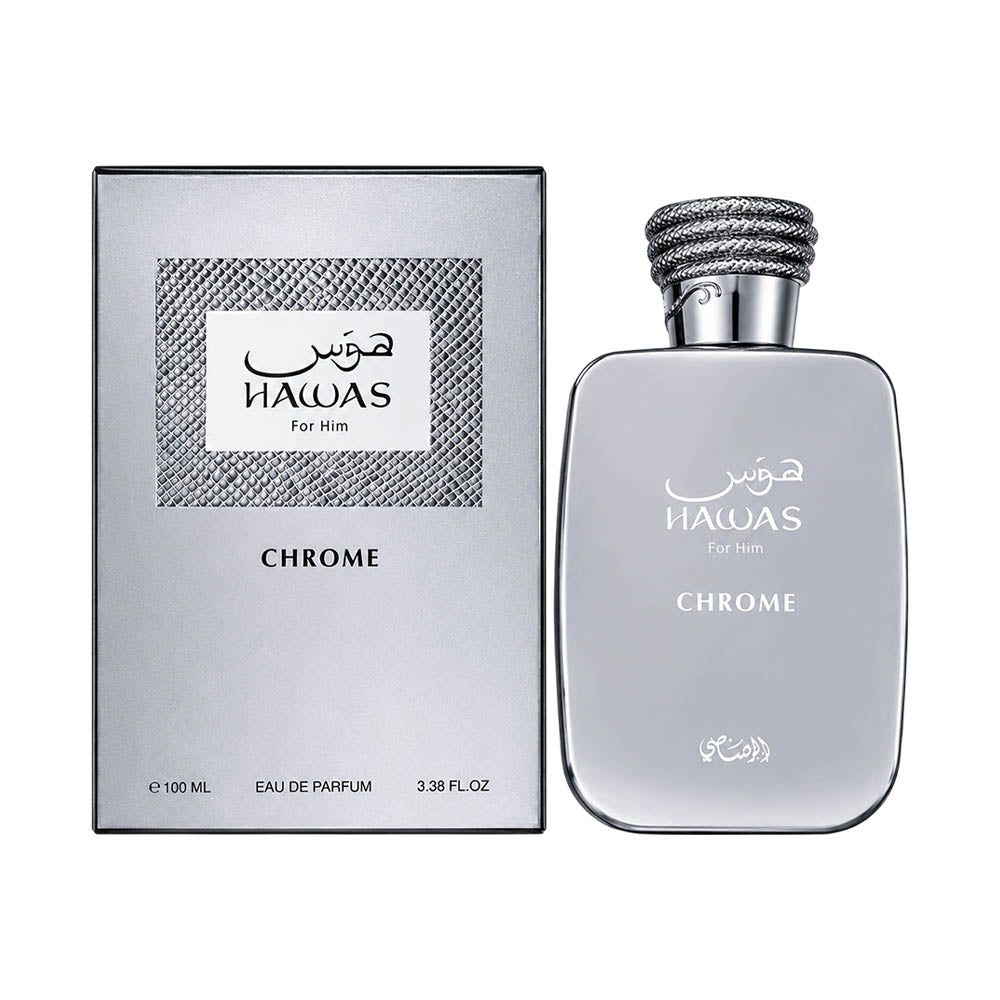 Rasasi Hawas Chrome Men EDP, 3.4 oz / 100 ml by Rasasi