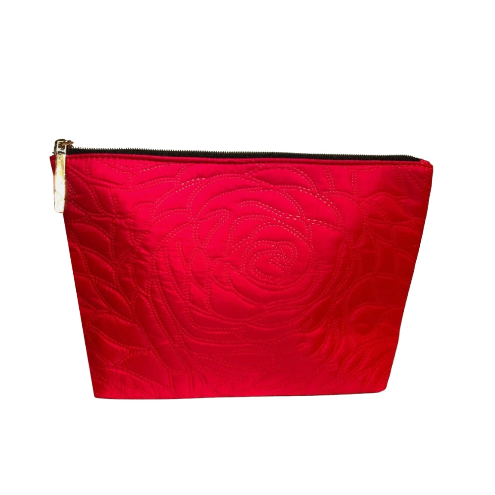 Lancome Beaute Red Cosmetic Bag
