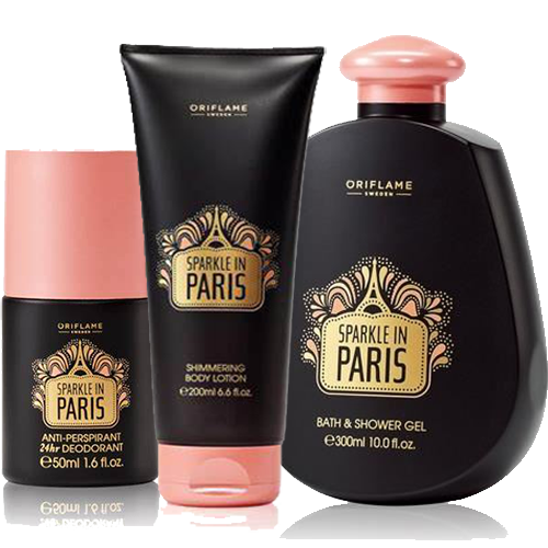 Oriflame Sparkle in Paris 3-piece Bath & Body Gift Set - OleBella