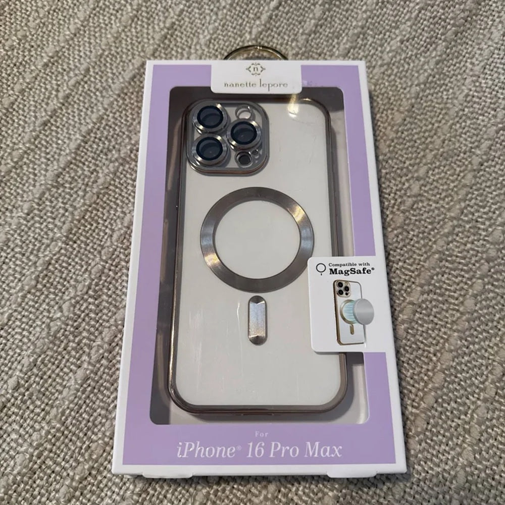 Nanette Lepore IPhone 16 Pro Max White Gold Case