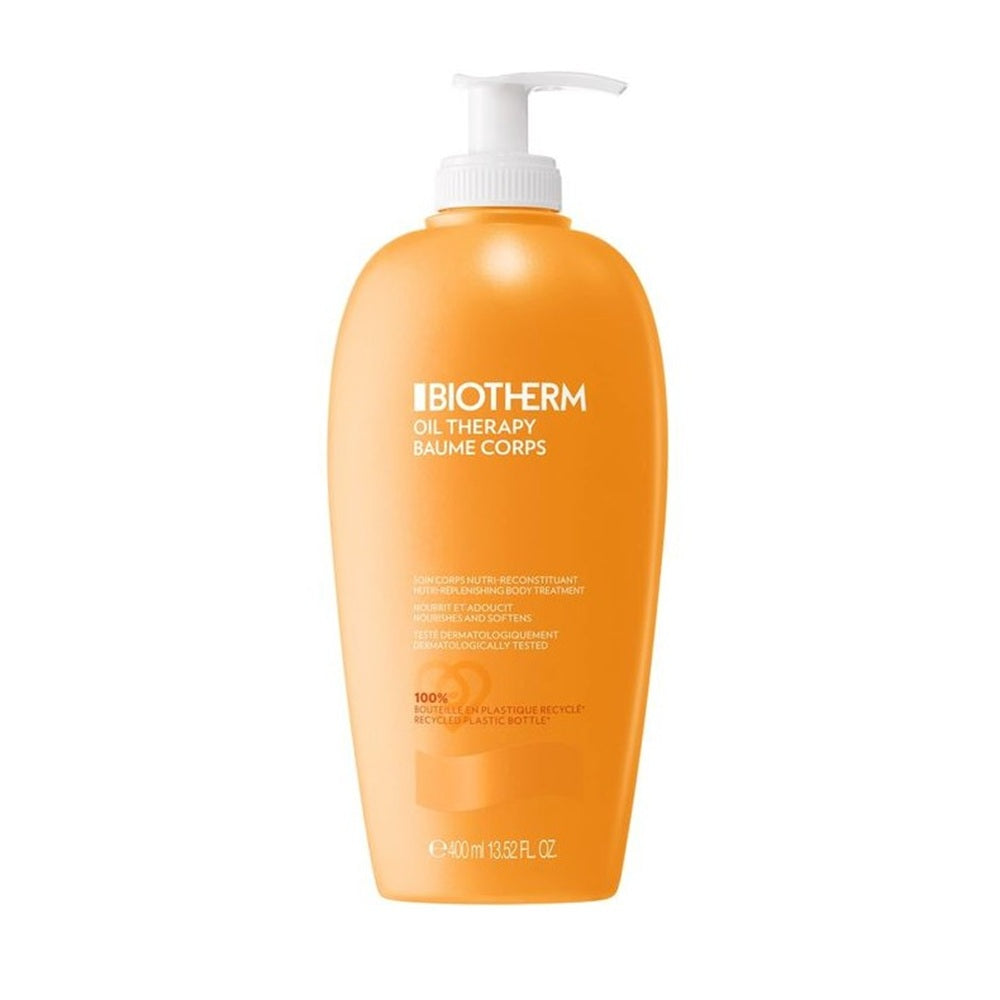 Biotherm Oil Therapy Nuti-Replenishing Body Treatment with Apricot Oil Dry Skin, 13.52 oz/ 400ml | UPC 3367729575248