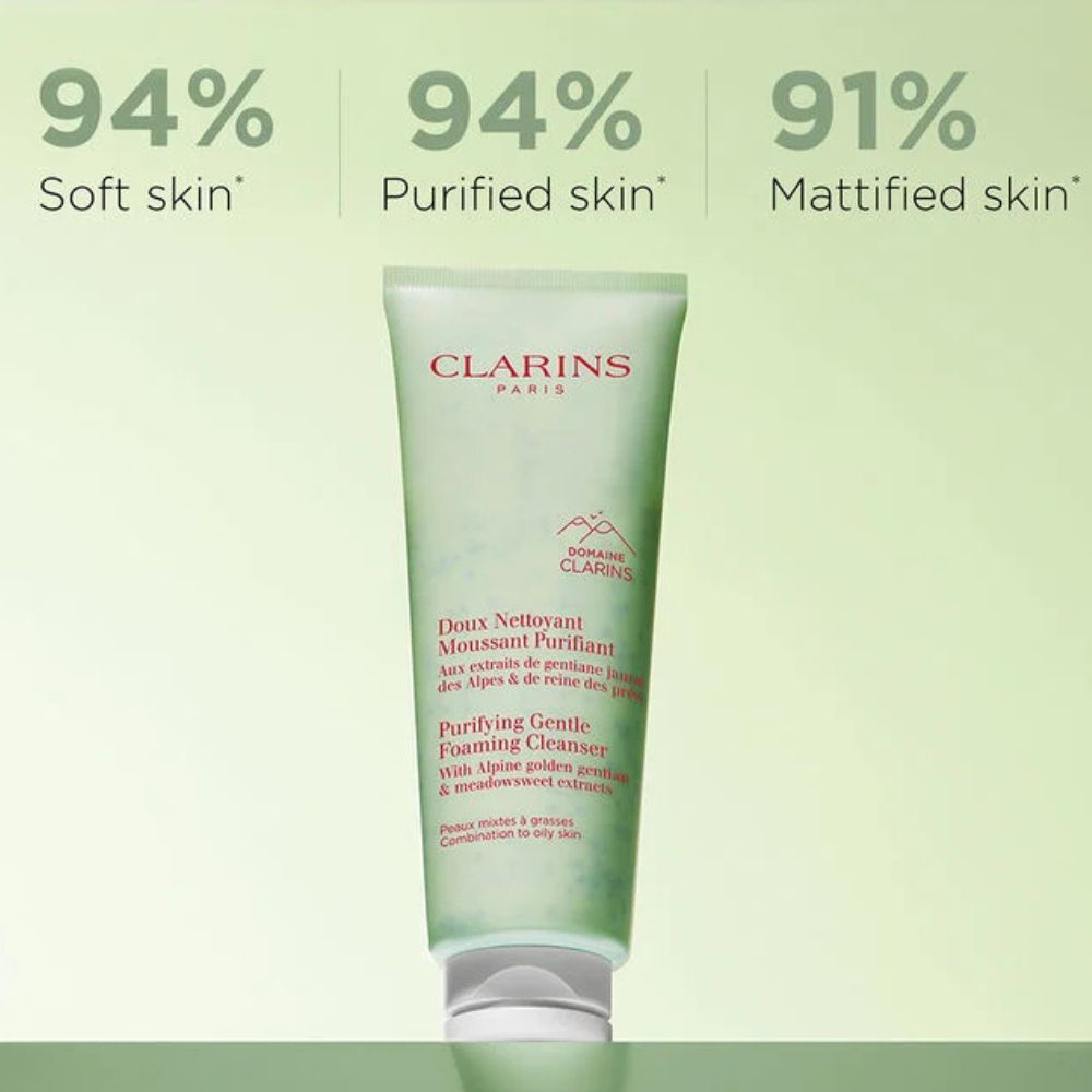Clarins Purifying Gentle Foaming Cleanser (Combination to Oily Skin, 4.2 oz| UPC: 3380810427318