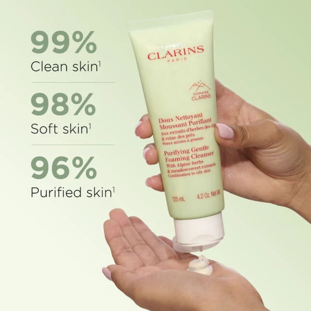 Clarins Purifying Gentle Foaming Cleanser (Combination to Oily Skin, 4.2 oz| UPC: 3380810427318