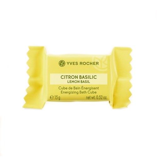 Yves Rocher Lemon Basil Energizing Bath Cube, 0.52 oz