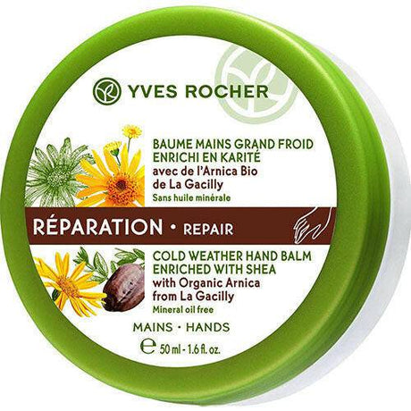 Yves Rocher Repair Cold Weather Hand Balm with Organic Arnica from La Gacilly, 1.6 oz - OleBella