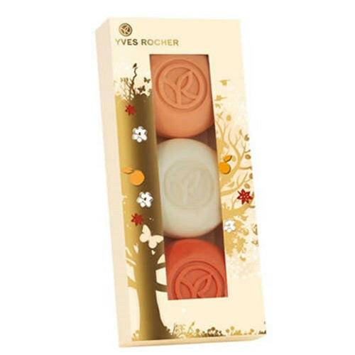 Yves Rocher Fruits et Fleurs de Noel Fruit Marveilleux Scented Soap Trio- Hollday Edition - OleBella