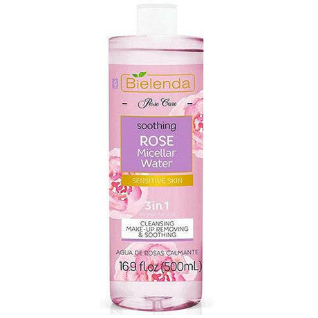 Bielenda Rose Care Soothing 3in1 Micellar Water for Dry Sensitive Skin, 16.9 oz - OleBella