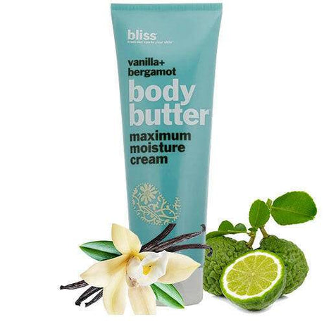 Bliss  Super-sized Vanilla+Bergamont Body Butter Maximum Moisture Cream, 14 oz -Jumbo Size - OleBella