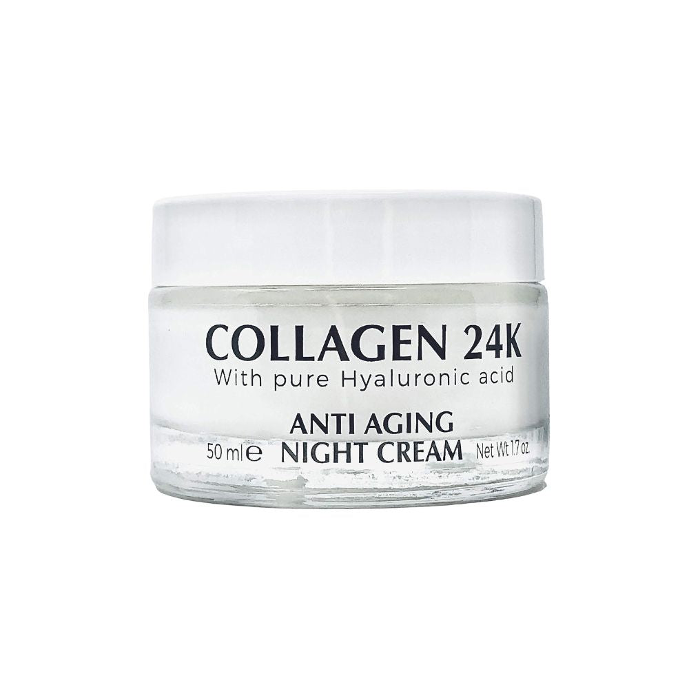 Delfanti Milano Collagen 24k With Pure Hyaluronic Acid Anti-aging - Lifting Night Cream, 1.7 oz
