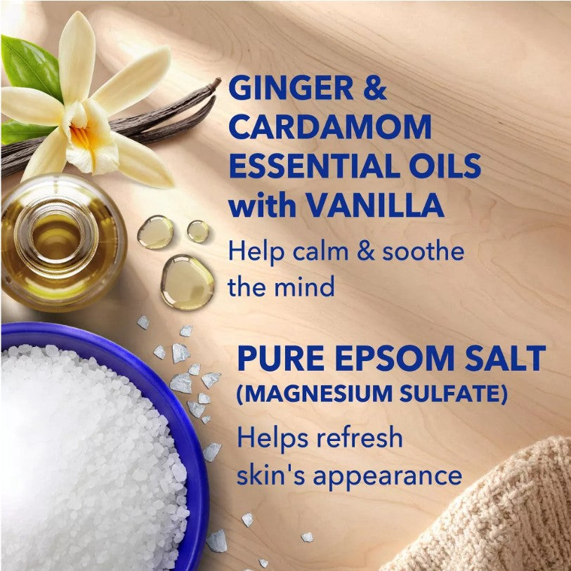 Detoxify & Energize with Vanilla, Ginger & Cardamon Extract by Dr. Teal's Vanilla Comfort Foaming Bath Soap, 34 oz