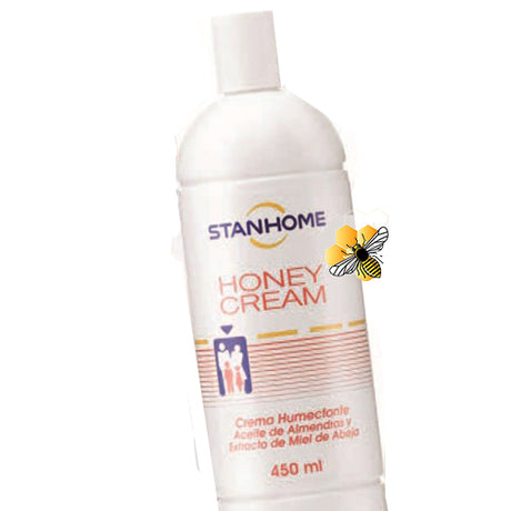 Stanhome Honey Cream Moisturizing Cream with Almonds Oli and Extracts of Honeybees, 450 ml - OleBella