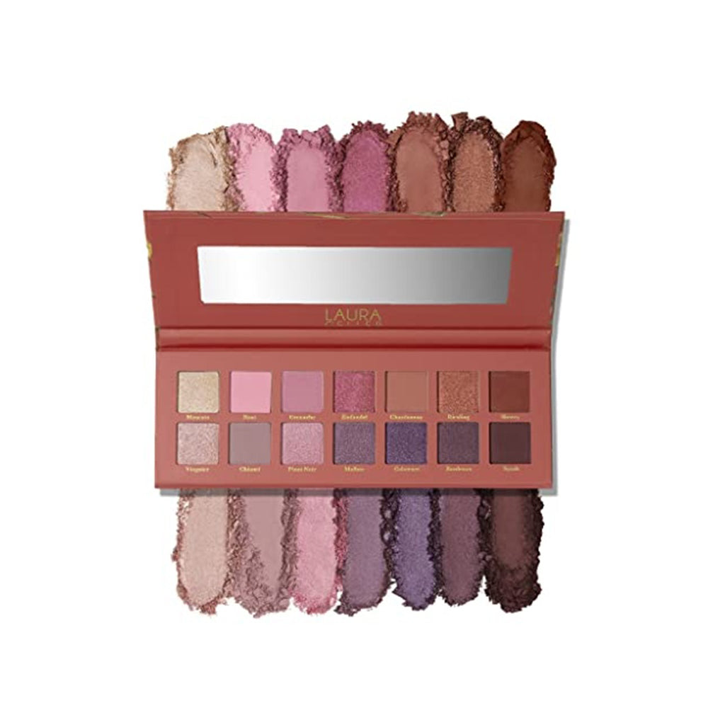 Laura Geller New York The Casual Collection Berry & Blossom 14 Multi-Finish Eyeshadows | 14 Pigmented Eyeshadows Blendable Natural Look