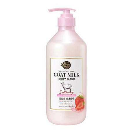 Shower Mate Dutch Goat Milk Body Wash Soothing  with Strawberry, 27.09 oz - OleBella