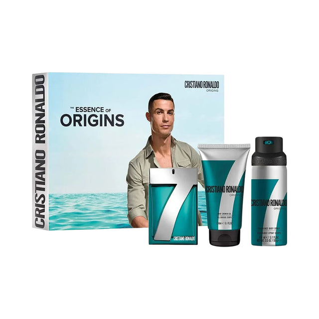 Kit Perfume Cristiano Ronaldo Cr7 Origins EDT + Shower Gel + Boddy Spray, 3.4 oz / 100 ml by Kit