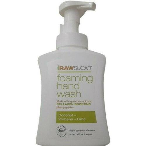 Raw Sugar Foaming Hand Wash Collagen Boosting Coconut +Verbeina +Lime , 12 oz - OleBella