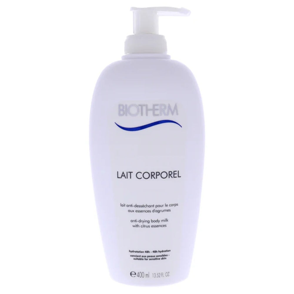 Biotherm Lait Corporel Anti-Drying Body Milk with Citrus Essences 48 Hours Hydration Paraben-Free, 13.52 oz/ 400ml | UPC 3367729117264