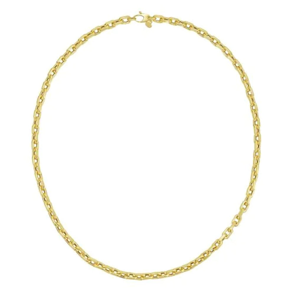 14KT Yellow Gold Men's French Cable Link Chain 8"