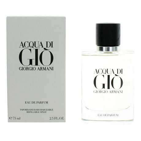 Acqua Di Gio by Giorgio Armani, 2.5 oz EDP Spray Refillable for Men - OleBella