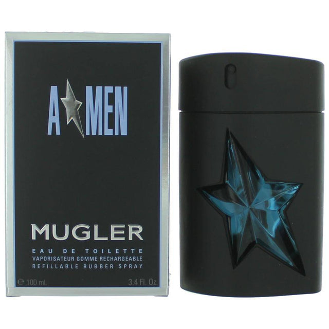 Angel by Thierry Mugler, (A*men) 3.4oz EDT Refillable Rubber Spray men - OleBella
