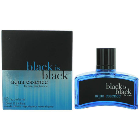 Black is Black Aqua Essence by NuParfums, 3.4 oz EDT Spray for Men - OleBella